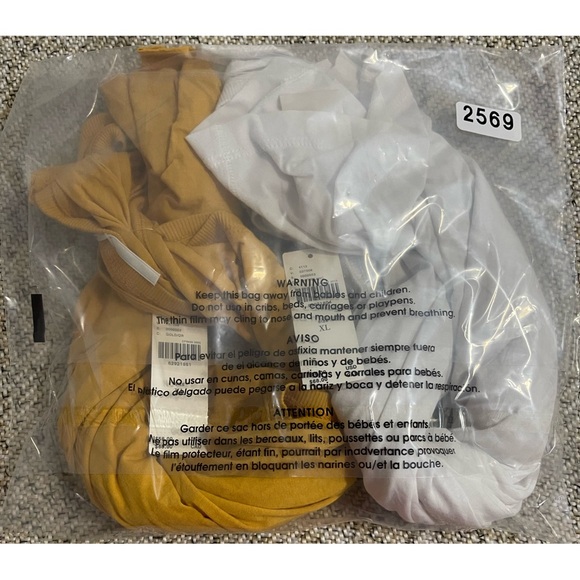 Anthropologie Twist Back Halter Tank Set Of TWO Yellow & White NWT SZ XL - Picture 12 of 14